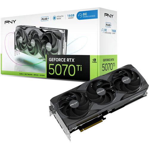 Karta graficzna PNY GeForce RTX 5070 Ti OC Triple Fan Plus 16GB DLSS 4