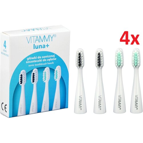 Oryginalna końcówka do szczoteczek sonicznych VITAMMY Luna+ (4 szt.) Biały (Miękkie włosie)
