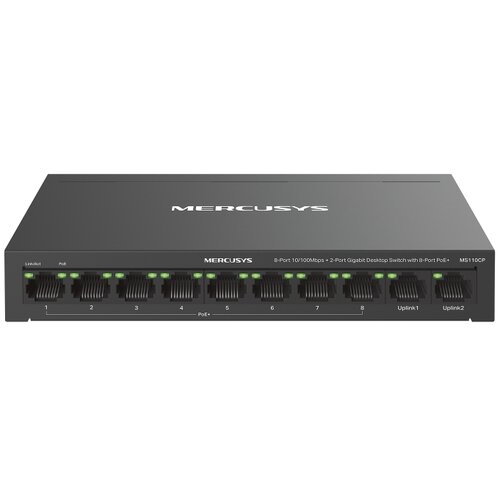 Switch MERCUSYS MS110CP Gigabit Ethernet, 10 portów, Funkcja PoE+