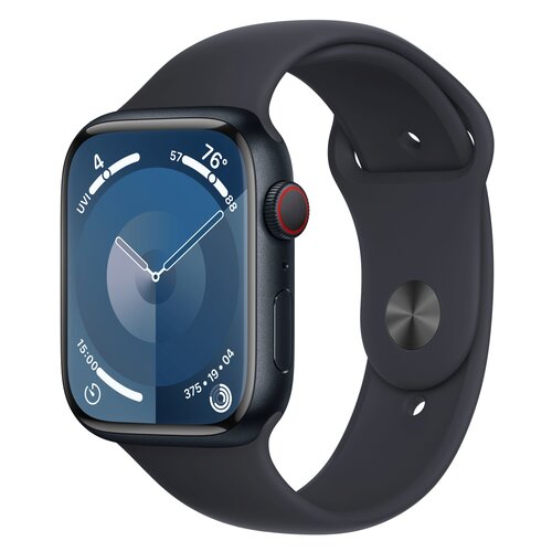 APPLE Watch 9 GPS + Cellular 45mm koperta z aluminium (północ) + pasek sportowy S/M (północ)