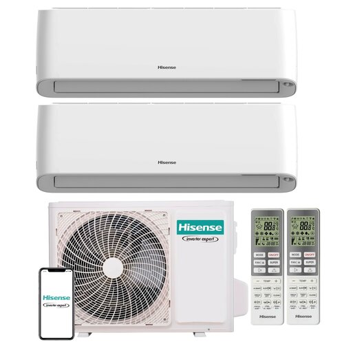 Klimatyzator Multisplit, Pompa ciepła powietrze - powietrze HISENSE Energy Pro + 2AMW42U4RGC (2 pomieszczenia)
