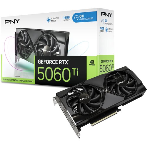 Karta graficzna PNY GeForce RTX 5060 Ti OC Dual Fan 16GB DLSS 4