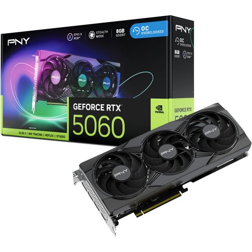 Karta graficzna PNY GeForce RTX 5060 ARGB OC Triple Fan 8GB DLSS 4