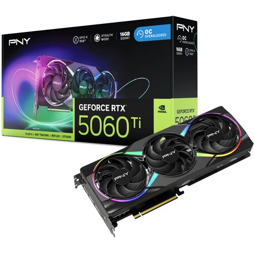 Karta graficzna PNY GeForce RTX 5060 Ti ARGB OC Triple Fan 16GB DLSS 4