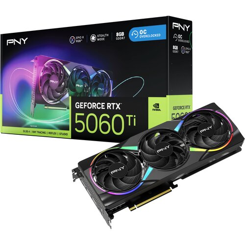 Karta graficzna PNY GeForce RTX 5060 Ti ARGB OC Triple Fan 8GB DLSS 4