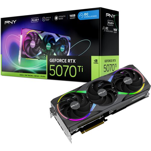 Karta graficzna PNY GeForce RTX 5070 Ti ARGB OC Triple Fan Plus 16GB DLSS 4