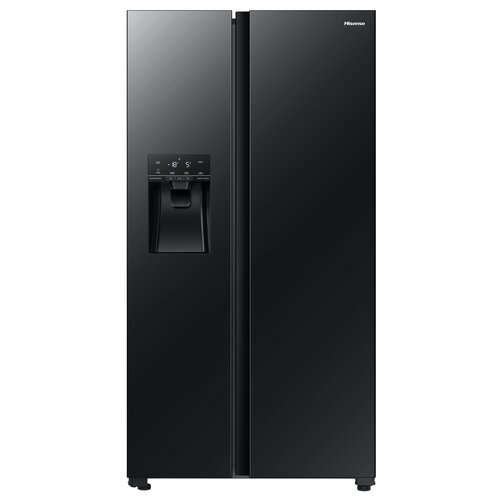 Lodówka HISENSE RS694N4GBE Side by Side No frost 178.6cm Czarna (szkło) Podajnik wody Kostkarka
