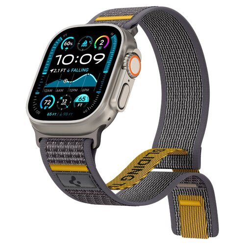 Pasek SPIGEN Athlex Air do Apple Watch 6/7/8/9/10/SE/ULTRA 1/2 (44/45/46/49 mm) Grafitowy