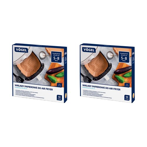 Foremki papierowe VÖGEL do Air Fryer 20 x 20 cm (100 sztuk)