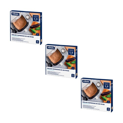 Foremki papierowe VÖGEL do Air Fryer 20 x 20 cm (150 sztuk)