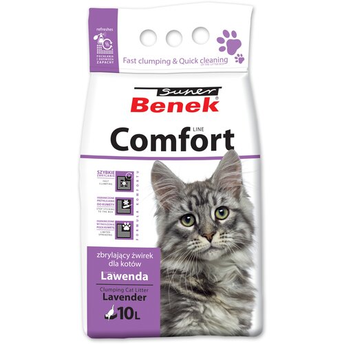 Żwirek dla kota SUPER BENEK Comfort Lawenda 10L