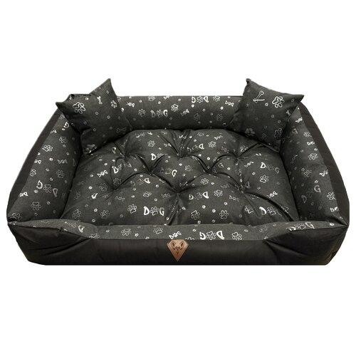 Legowisko dla psa OSKAR Premium Szaro-czarny 75 x 65 cm