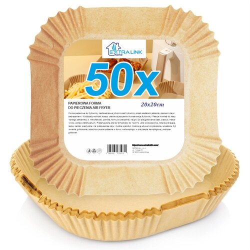 Foremki do pieczenia EXTRALINK Home EX.35670  do Air Fryera 20 x 20 cm (50 szt.)