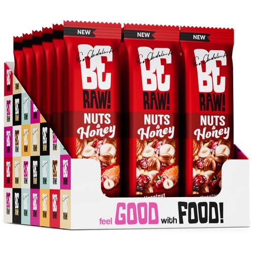 Baton BERAW Nuts & honey Orzechowo-żurawinowy (15 x 30 g)
