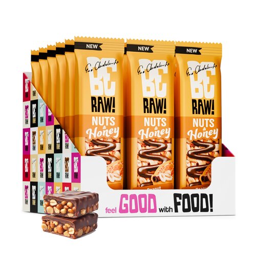 Baton BERAW Nuts & honey Arachidowo-czekoladowy (15 x 30 g)