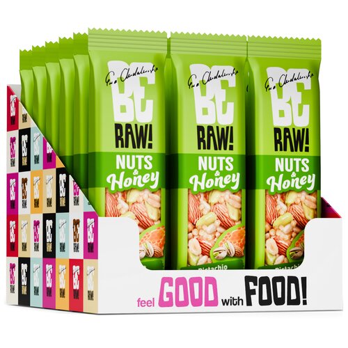 Baton BERAW Nuts & honey Pistacjowo-migdałowy (15 x 30 g)