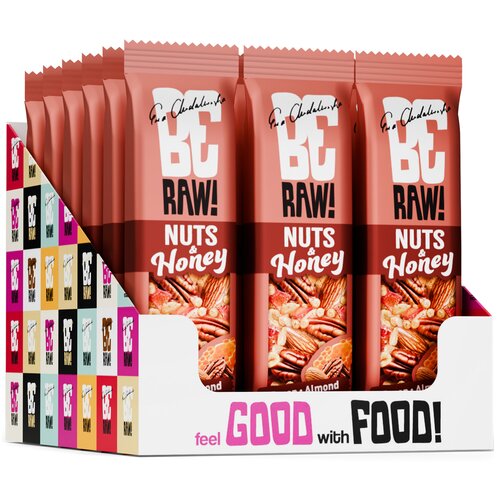 Baton BERAW Nuts & honey Pekanowo-migdałowo-jabłkowo-cynamonowy (15 x 30 g)