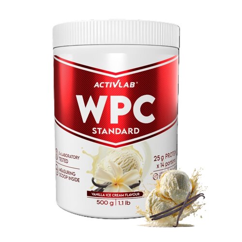 Odżywka białkowa ACTIVLAB Wpc Standard Lody waniliowe (500 g) Bez cukru