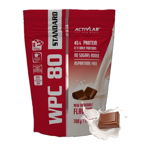 Odżywka białkowa ACTIVLAB Wpc 80 Standard Czekolada mleczna (700 g) Bez cukru