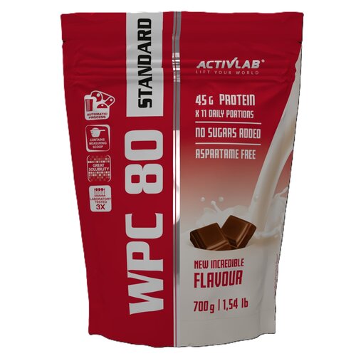 Odżywka białkowa ACTIVLAB Wpc 80 Standard Czekolada mleczna (700 g) Bez cukru