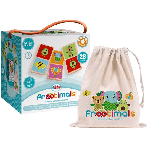 Gra logiczna KIDS EUROSWAN Frootimals Drewniane domino FT00030