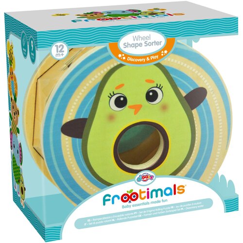 Zabawka edukacyjna KIDS EUROSWAN Frootimals Drewniany sorter kształtów FT00028