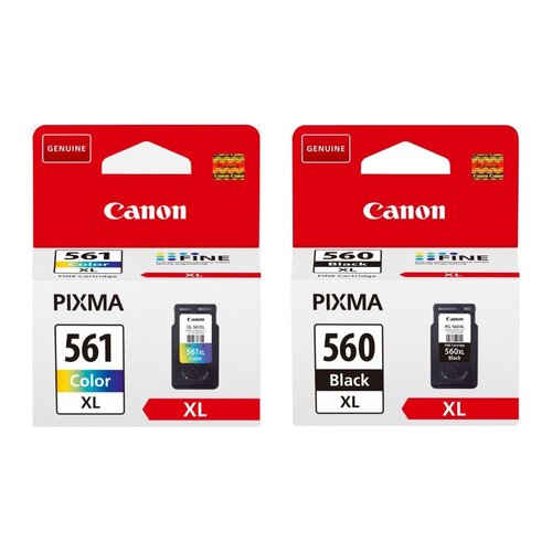 Tusz CANON CL-561XL Kolorowy 12.2 ml 3730C001 + Tusz CANON PG-560 XL Czarny 14.3 ml 3712C001
