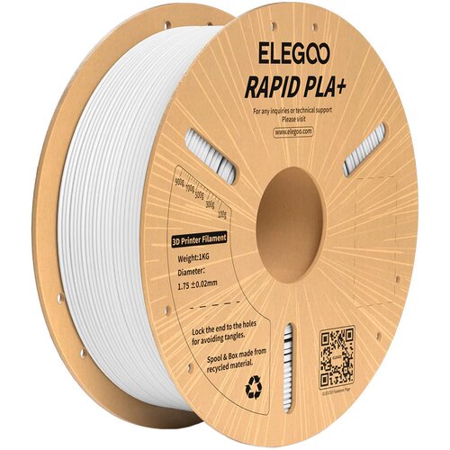 Filament ELEGOO Rapid PLA+, Średnica 1.75 mm, 1 kg (1 szt.) Biały