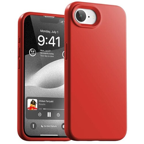 Etui MERCURY Silicone do Apple iPhone 16e Czerwony