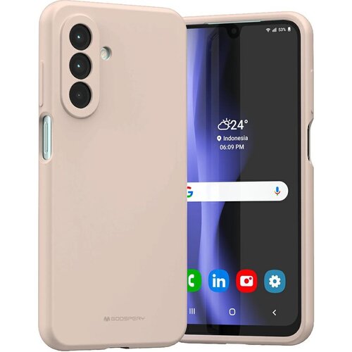 Etui MERCURY Silicone do Samsung Galaxy A26 Różowo-piaskowy