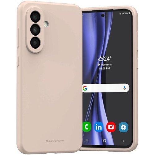 Etui MERCURY Silicone do Samsung Galaxy A36 Różowo-piaskowy