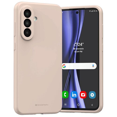 Etui MERCURY Silicone do Samsung Galaxy A56 Różowo-piaskowy