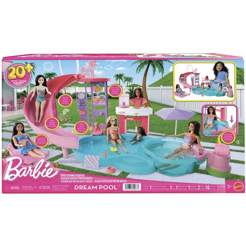 Zestaw do zabawy w basenie Barbie Basen marzeń JFP01