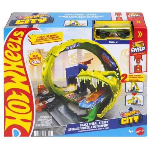 Tor Hot Wheels City Zakręcony tor Węża JBM63