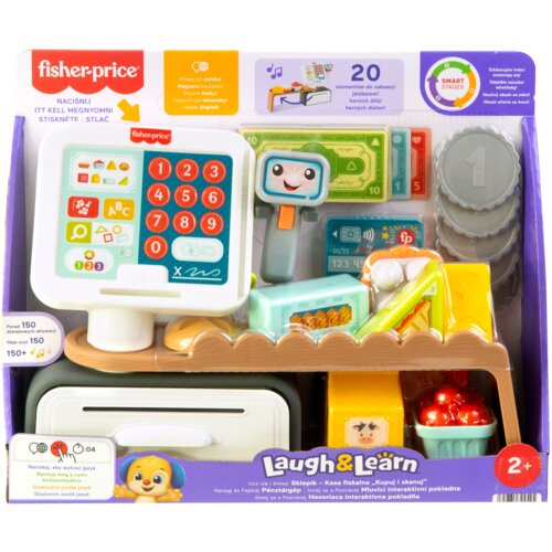 Zabawka kasa sklepowa FISHER PRICE Ucz się i śmiej! Kupuj i skanuj JGW98