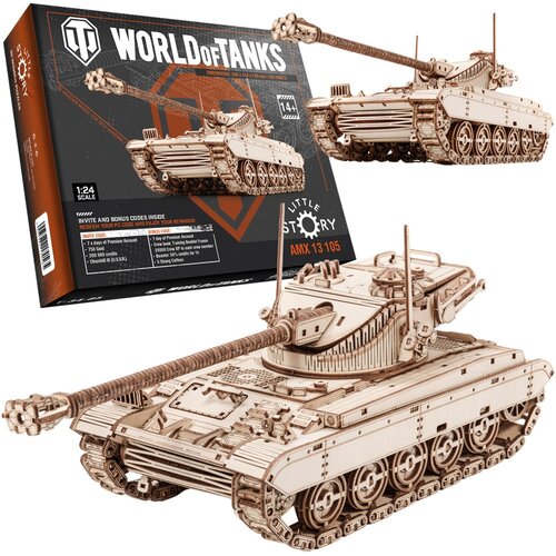 Zabawka drewniana LITTLE STORY World of Tanks 3D AMX 13 105 (763 elementy)