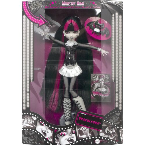 Lalka MONSTER HIGH Reel Drama Straszny Seans Draculaura HKN27