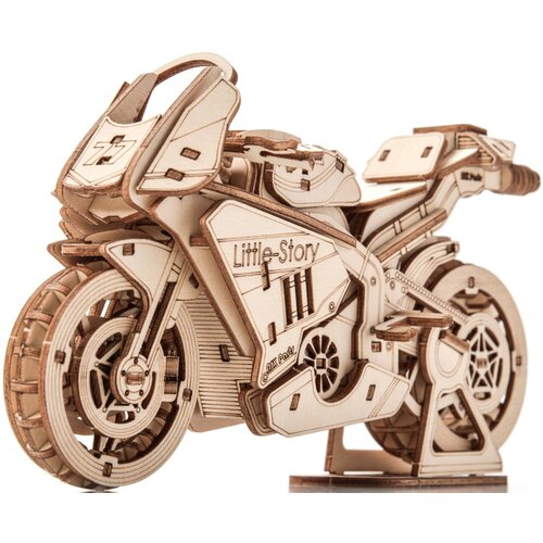 Zabawka drewniana LITTLE STORY Motocykl Grand Prix 3D (175 elementów)