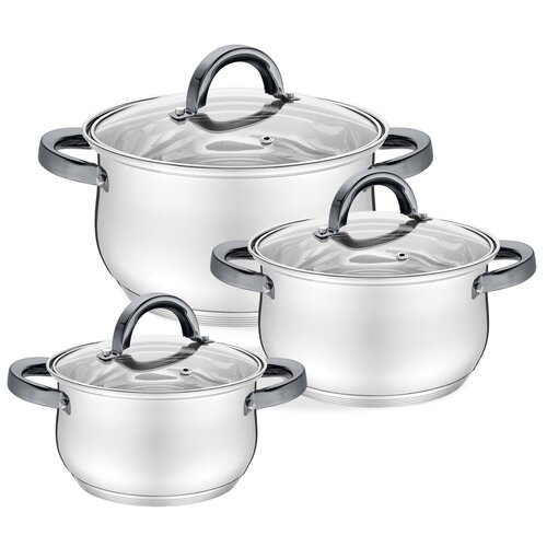 Zestaw garnków MAESTRO MR-3522-6M-Black (6 elementów)