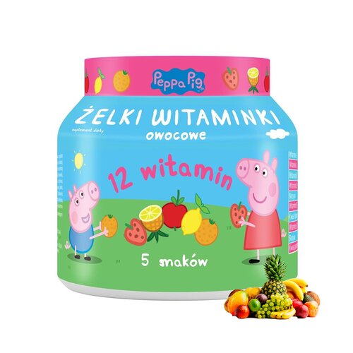 Kompleks witamin DOMOWA APTECZKA Żelki witaminki Owocowe Świnka Peppa (180 g)
