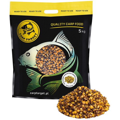 Zanęta CARP TARGET Mix ziaren Kukurydza Konopia Rzepik (5 kg)