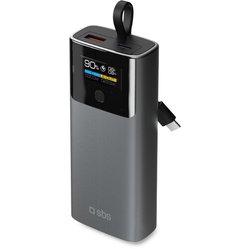 Powerbank SBS Evolved LCD 10000mAh PD 20W Szary
