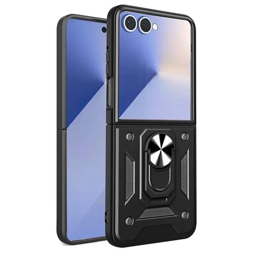 Etui HURTEL Hybrid Armor Camshield do Samsung Galaxy Z Flip 7 Czarny
