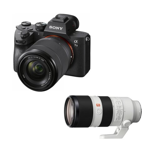 Aparat bezlusterkowy SONY Alpha A7 III (ILCE7M3KB.CEC) Body + Obiektyw FE 28-70 mm f/3.5-5.6, Full Frame, 24Mpix, UHD 4K 30p, BIONZ X + OBIEKTYW SONY FE 70-200MM F2.8 GM OSS