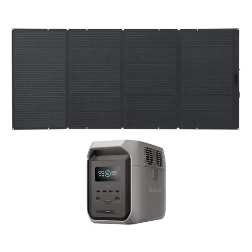 Panel fotowoltaiczny ECOFLOW 50051005 400W + Stacja zasilania ECOFLOW Delta 3 1500 Wh Bank energii
