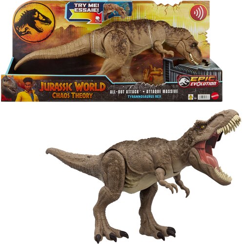Figurka JURASSIC WORLD Chaos Theory Totalny atak T-Rex HXF53