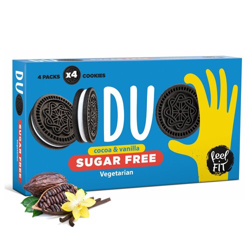 Ciastka FEEL FIT Duo Waniliowe (176 g) Bez cukru