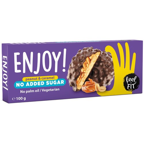 Ciastka FEEL FIT Enjoy Karmelowo-orzechowe (100 g)