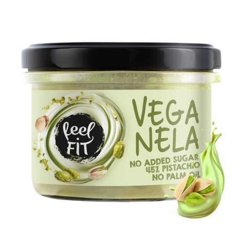 Krem FEEL FIT Veganela Pistacjowy (200 g) Bez cukru