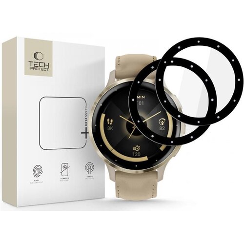 Szkło hybrydowe TECH-PROTECT Glass Flex+ do Garmin Venu 3S Czarny (2 szt.)